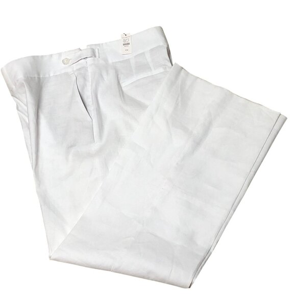 Talbots White Linen Blend Wide Leg Pants Women's Size 10 NWT - Picture 4 of 8